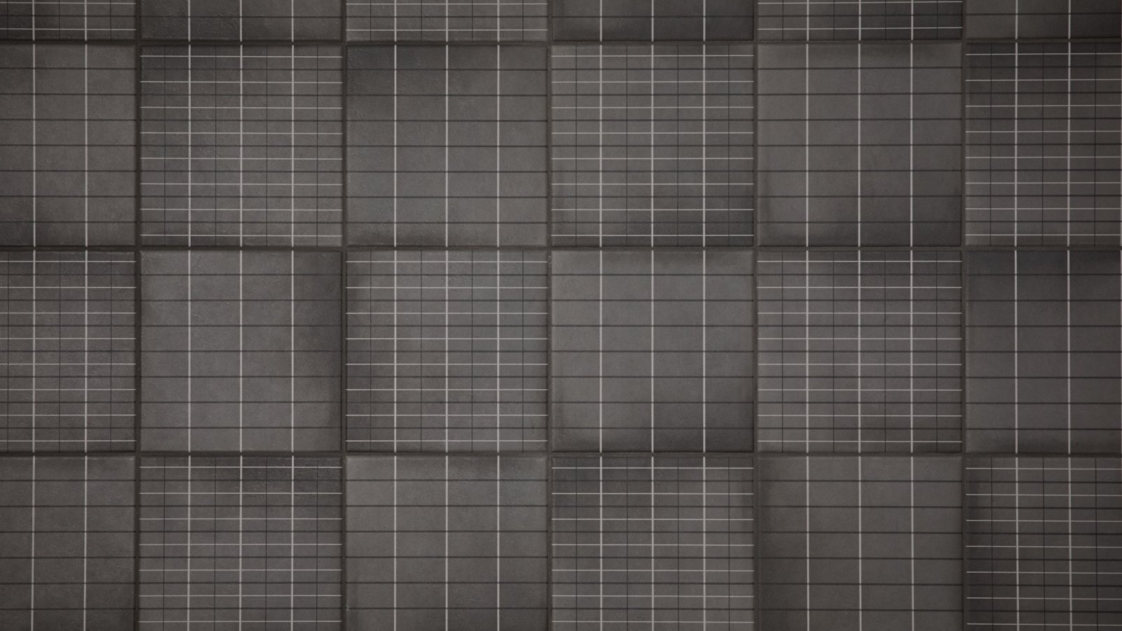 Badwand mit Aurore Charcoal Grid L Feinsteinzeug von Mutina