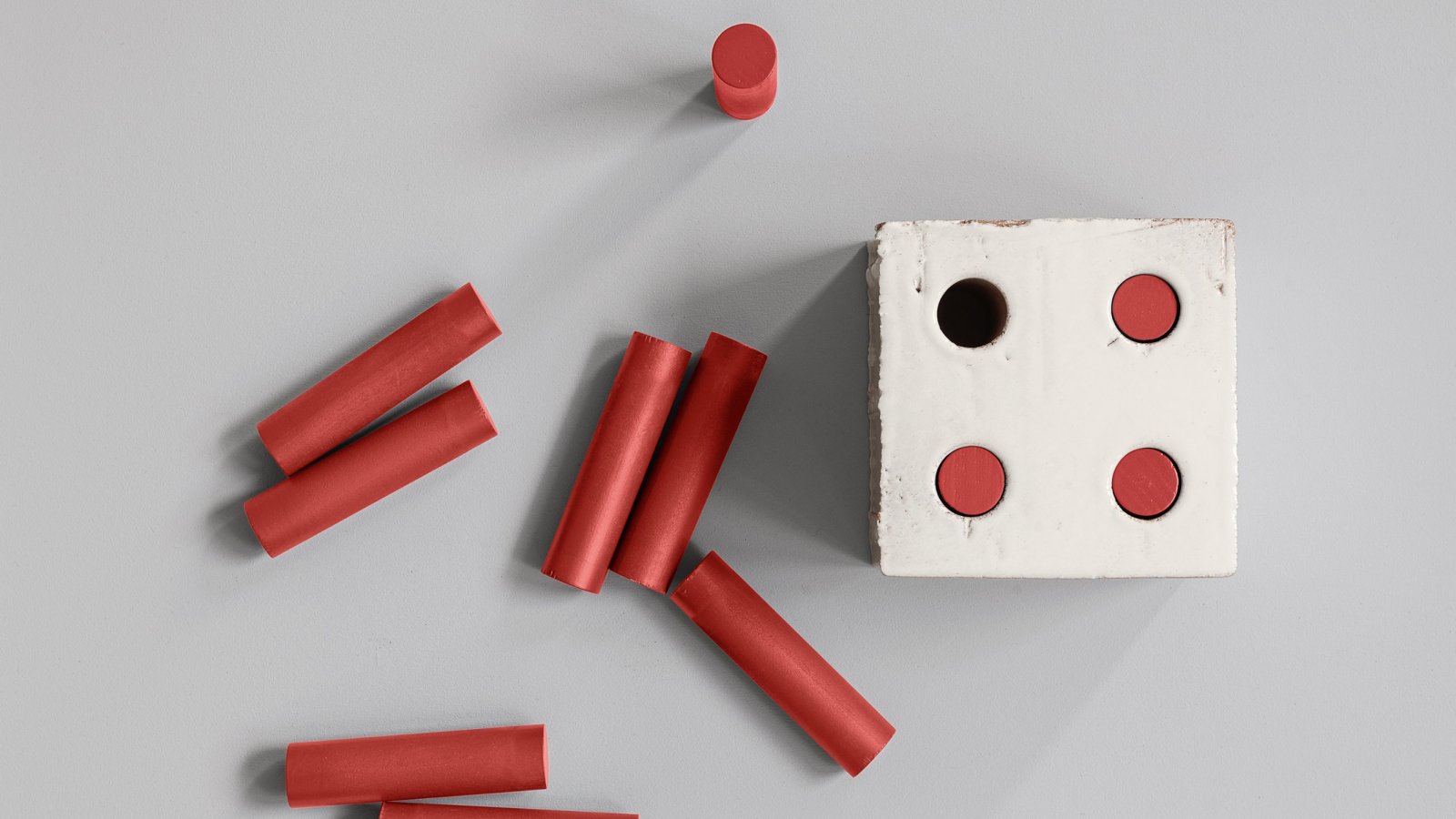 Bloc Wand von Mutina aus Terrakotta mit vier Öffnungen je Block