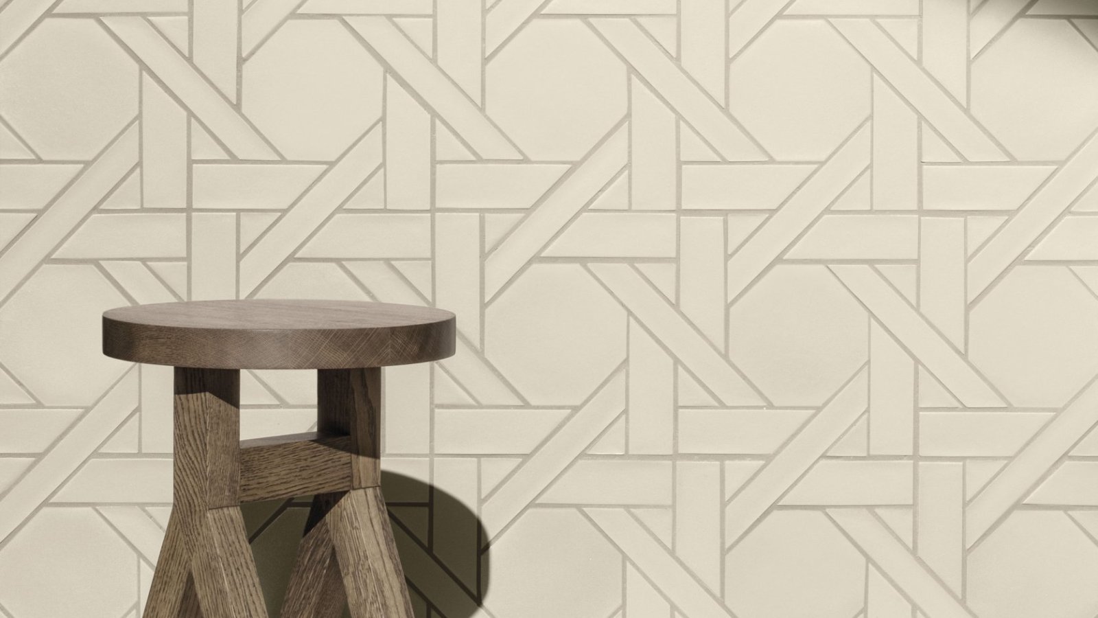 Weaving Mosaik von Mutina mit Ba Leng Flechtmuster in Weiss