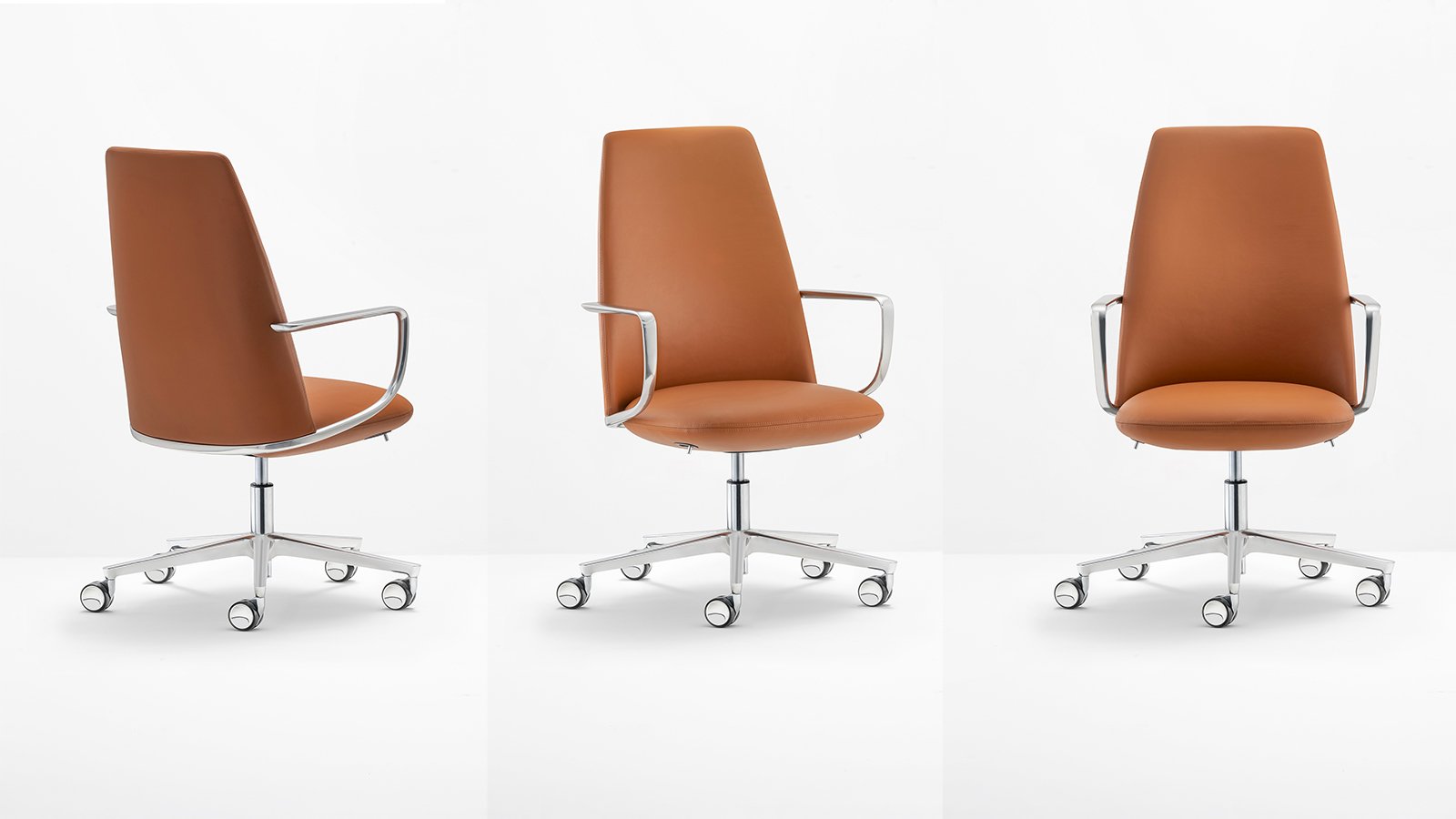 Chefsessel Elinor 3755 von Pedrali mit hoher Rückenlehne