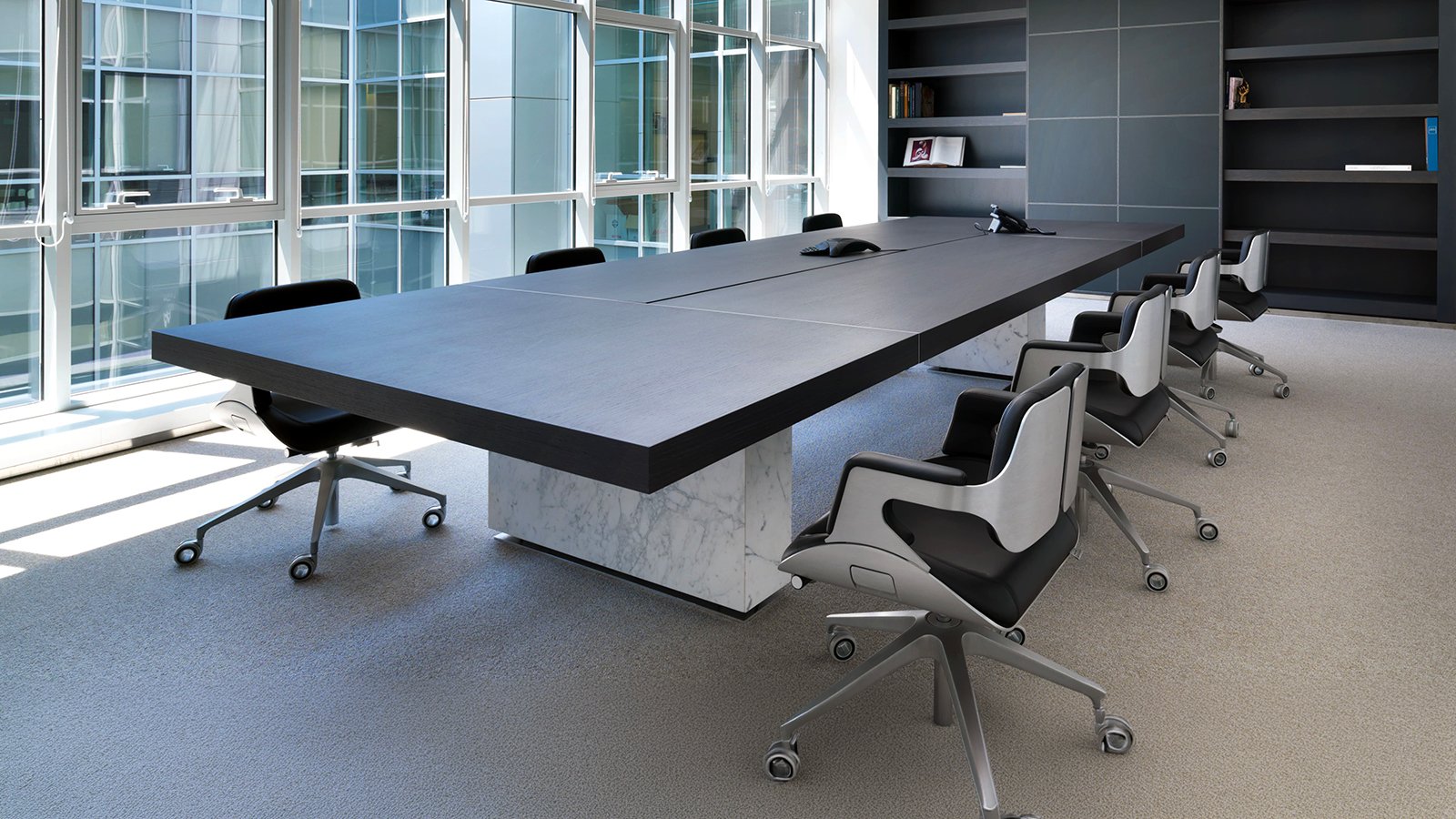 Konferenztisch Asymmetrical Meeting von Tecno mit asymmetrischer Platte