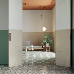 Fliese im Muster Cones, Mattonelle Margherita von Mutina, 20,5 x 20,5 cm