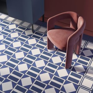 Muster Square Blue aus der Kollektion Mattonelle Margherita von Mutina