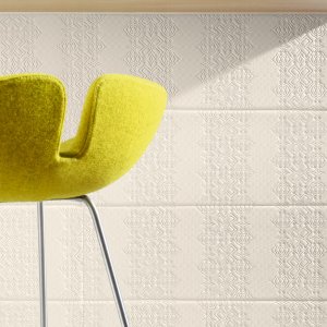 Skulpturale Bas-Relief Wand aus Feinsteinzeug von Mutina
