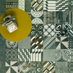 Detail des Musters Azulej Trevo von Mutina