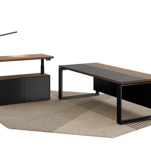 Arche Schreibtisch mit Serviceeinheit auf Kredenz