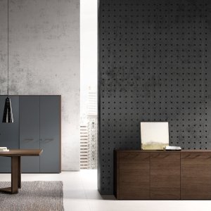 Quadratischer Arche Tisch auf hellen Eichenportalen