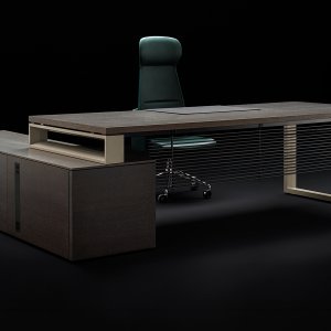 Portalgestell in Eiche am Arche Schreibtisch