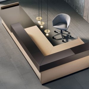 Toki von Archiutti, modularer Empfangstresen im Foyer