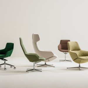 Loungesessel Aston Club von Arper im Büro