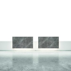 Gekantete Stahlwange mit LED 4000 K am Lux Regal