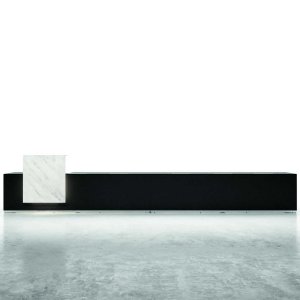 Kabelwirbel aus Stoff unter der Lux Theke