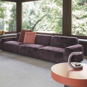 Sofas und Loungesitzmöbel: Eckkomposition Cloud von Flexteam mit rundem Eckelement