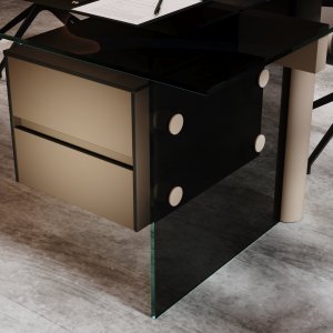 Beistelltisch Cloud 120 × 60 cm neben den Besuchersesseln