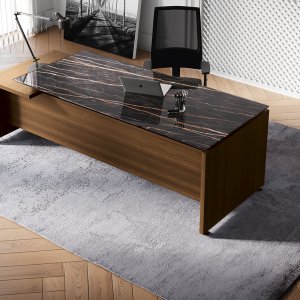 GO EASY Schreibtisch mit L-förmigem Ständer