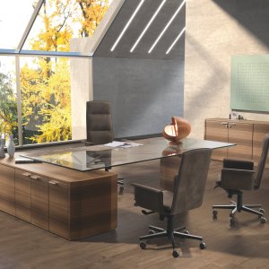 Vollständig furnierte Wange in Ebenholz-Typ