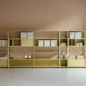Line System von Elisa Ossino in schwarzem Stahl