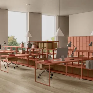 Regalsystem Line System von Dieffebi im Coworking-Bereich