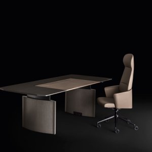 Chefbüro mit Eleva Schreibtisch und passender Schrankwand
