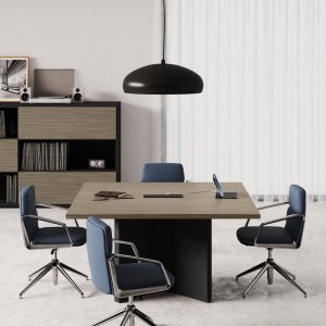 Elite Konferenztisch-Komposition 560 cm mit inspektionierbarer Kabelsäule