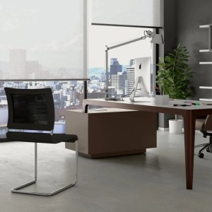 Aluminiumrahmen 60 mm hoch, bündig mit der Furnierplatte des Grand More