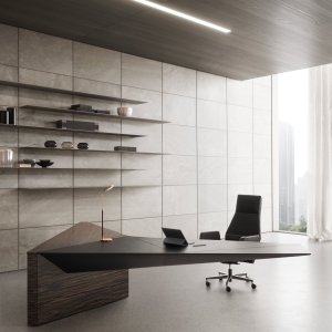 Monoblock des Euclideo Schreibtischs mit vier Schubladen