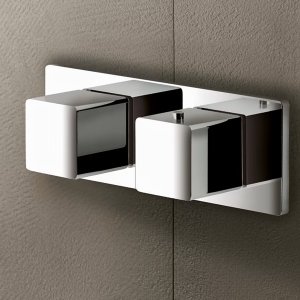 Duschkomposition Mint mit Kopfbrause Acquafit, Thermostat und Handbrause-Set