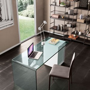 Schubladenelement Rialto aus 8 mm gebogenem Glas