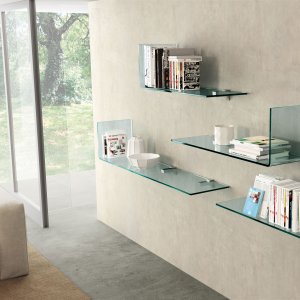 Lackierte Glasfronten des Schubladenelements Rialto L