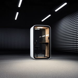 Recycelte PET-Akustikpaneele in der Framery One