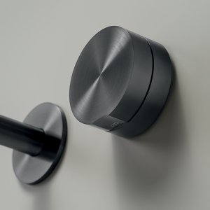 Giotto Thermostatgruppe mit rundem Griff aus Edelstahl
