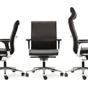 Zweifarbiges Elastiknetz der Una Chair im Detail
