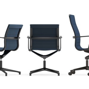 Reihe von Una Chair Konferenzstühlen im Sitzungszimmer