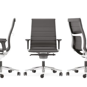 Mechanikgehäuse aus Aluminium unter der Una Chair