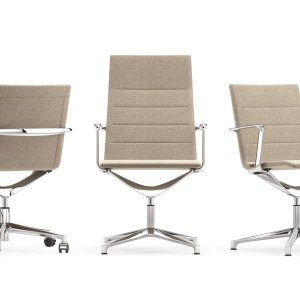 Horizontale Rippung im Stoffbezug der Valea Chair