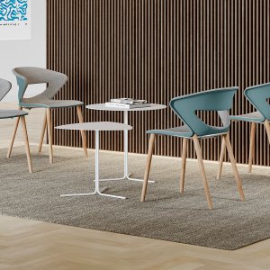 Kicca mit gepolstertem Sitz und grauer Schale aus Polypropylen