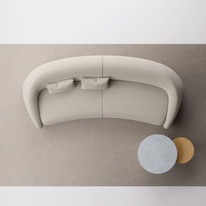 Wartezimmer mit Sofa Apper von LaCividina und zwei Sesseln derselben Serie