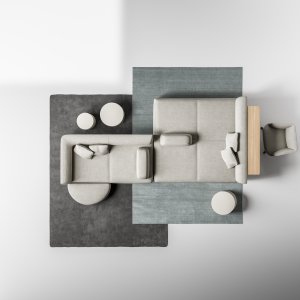 Mond von Node+, halbrundes Sitzelement von 90 cm, am Ende einer Reihe