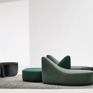 Runder Hocker Conic Waves