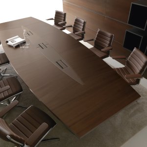 Niedriges Lloyd Sideboard H 86 mit Abdeckung in EcoPelle Brown