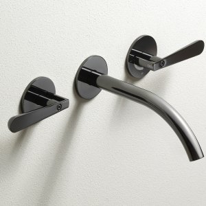 Thermostat-Duschgarnitur Lutezia von Cea Design mit Handbrause und seidengrauem Schlauch