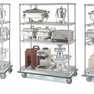 Nummerierter SiteSelect-Pfosten mit Steckhülse an einem Super Erecta Regal von Metro