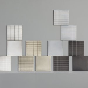 Musterfliese Aurore Light Green Grid S im Format 20x20