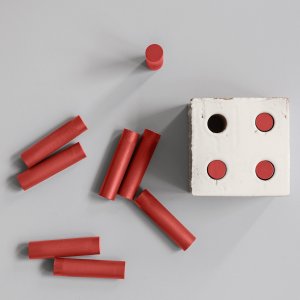 Bloc Wand von Mutina aus Terrakotta mit vier Öffnungen je Block