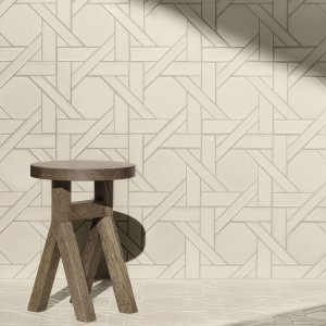 Weaving Mosaik von Mutina mit Ba Leng Flechtmuster in Weiss