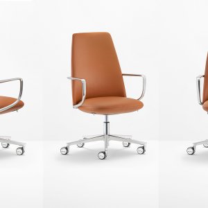 Chefsessel Elinor 3755 von Pedrali mit hoher Rückenlehne