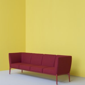 Social Plus mit vier Sitzen, 2850 mm breit, in einem Wohnprojekt