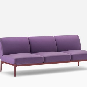 Kurvenmodul 90 Grad der Kollektion Social zwischen zwei linearen Modulen