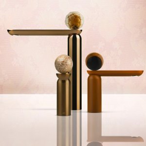 Waschtischarmatur Perle von Gessi mit Kugel aus Muranoglas