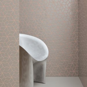 Botanica Grey Matt Mosaik an der Wand